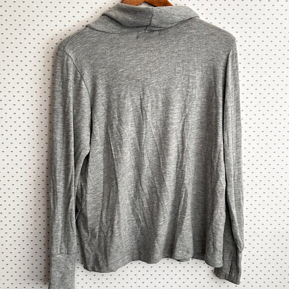 Michael Stars Madison Brushed Jersey Cowl Neck Sweater S SP PS Gray NWT Top - Picture 3 of 8
